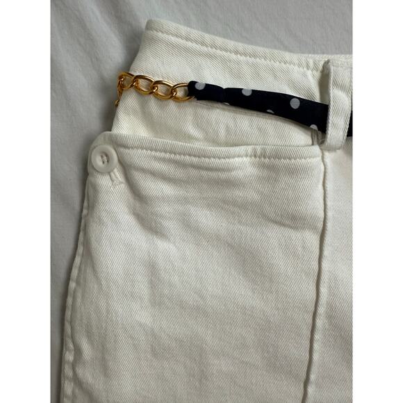Multiples Womens‎ White Pants Tie Belt Size 8 - Picture 3 of 9